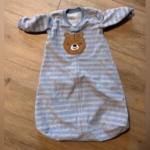 2 Carters Blue Striped Bear Sleepsack